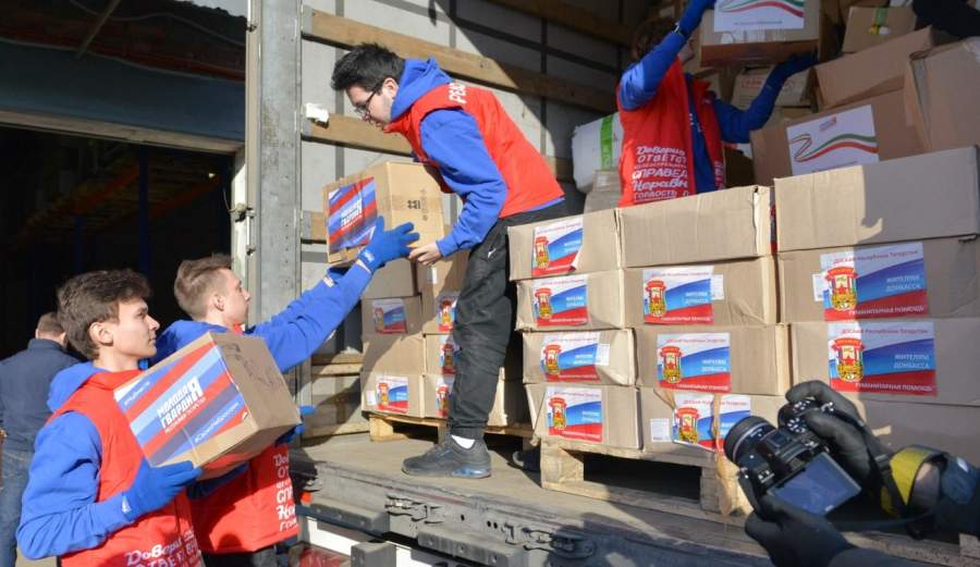Колонна с гуманитарным грузом из Татарстана отправилась в Лисичанск